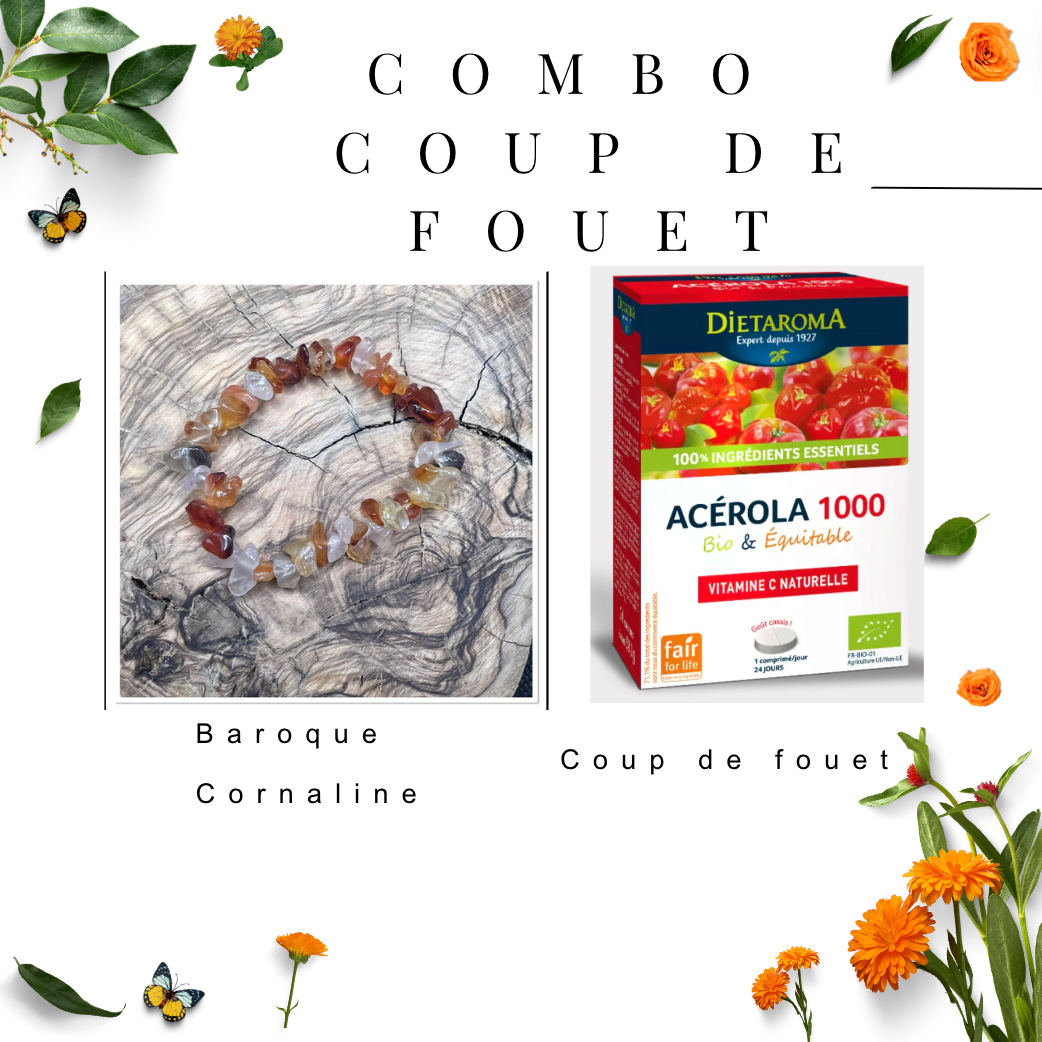 Combo coup de fouet : Cornaline baroque + Acérola