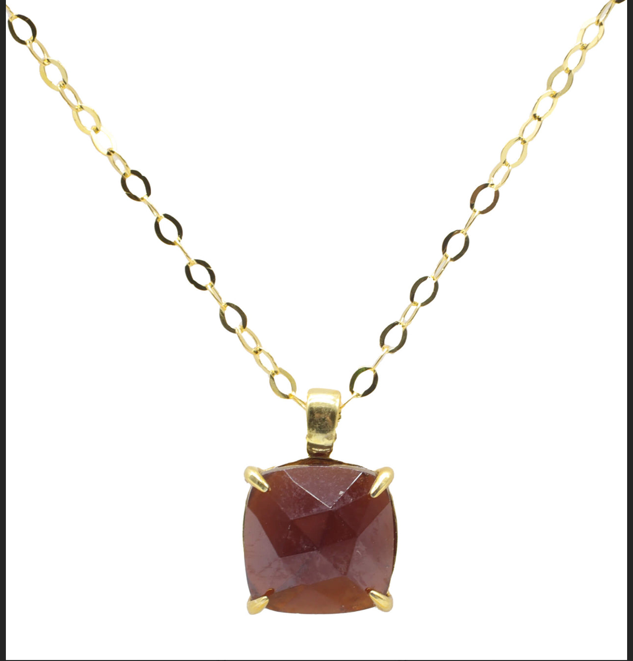 Pendentif grenat rouge