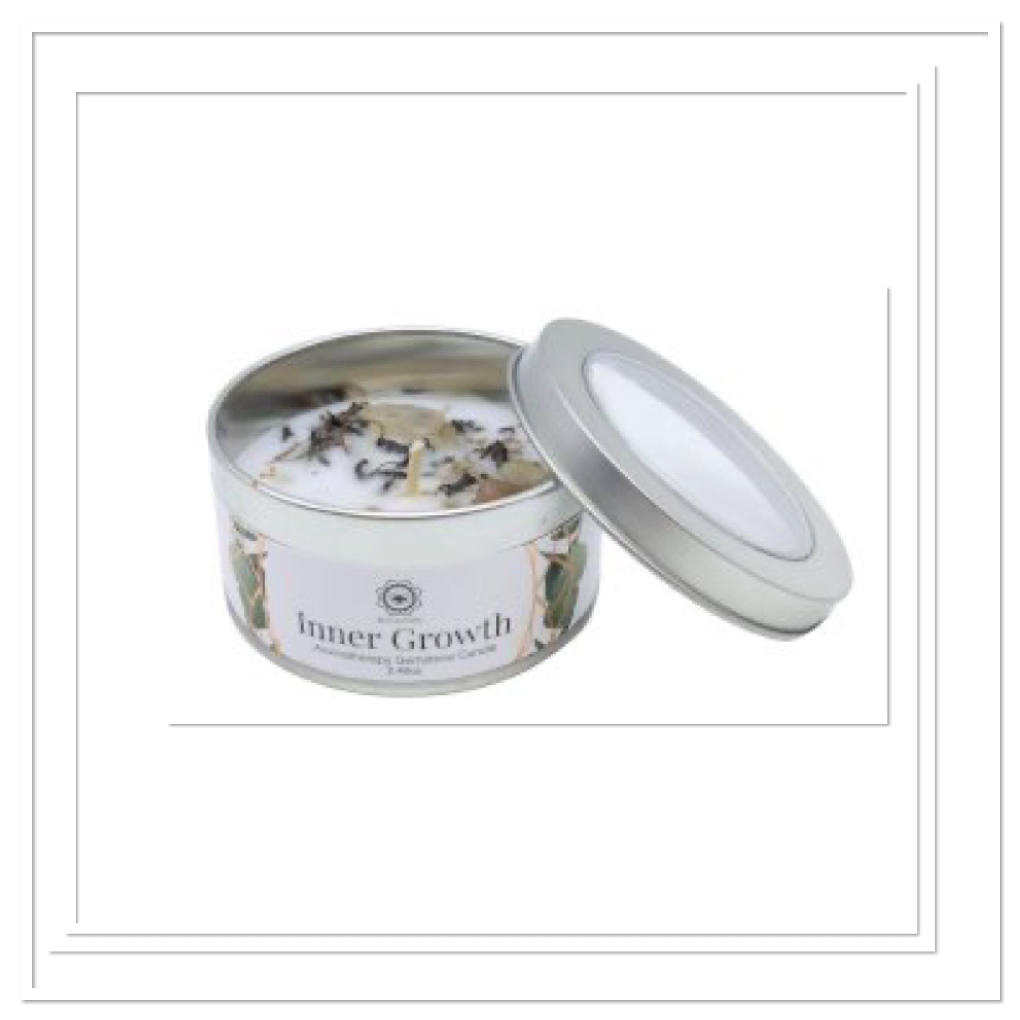 Bougie menthe + Pierre de Lune = Féminité / Couple