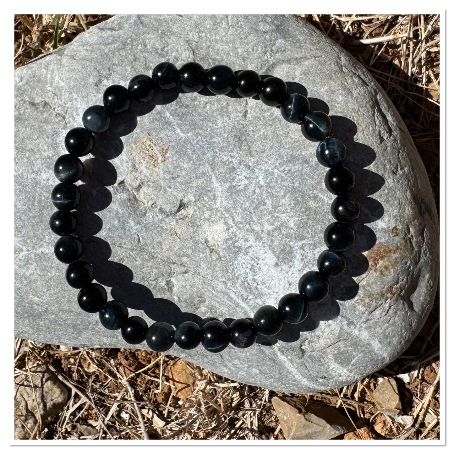 Obsidienne noire 10 mm- Pierre de la méditation et du mauvais sort
