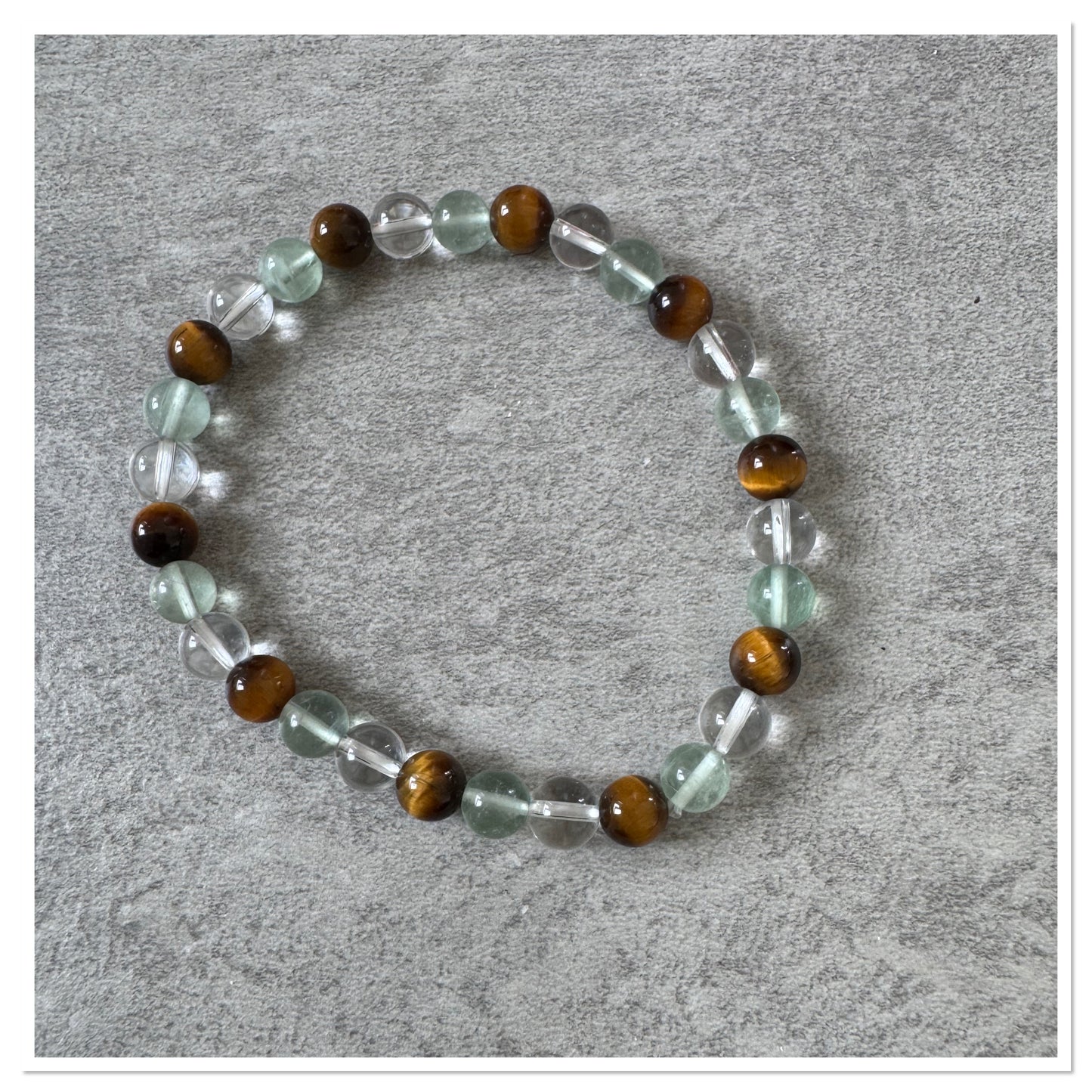 Combo réussite aux examens / concours ~ Œil de tigre, Fluorine & Cristal de Roche