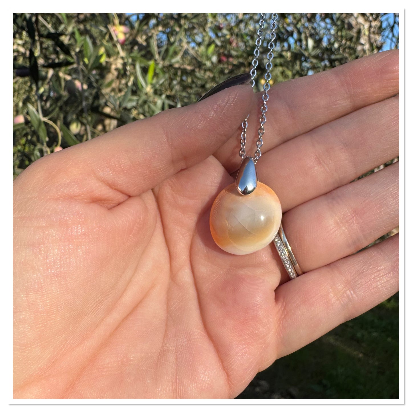 Oeil Sainte Lucie - Chaîne argentée