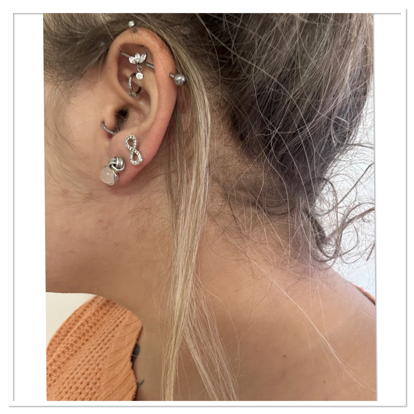 Boucles d’oreilles rondes quartz rose ~ Pierre de l’amour, de l’amitié et de la famille