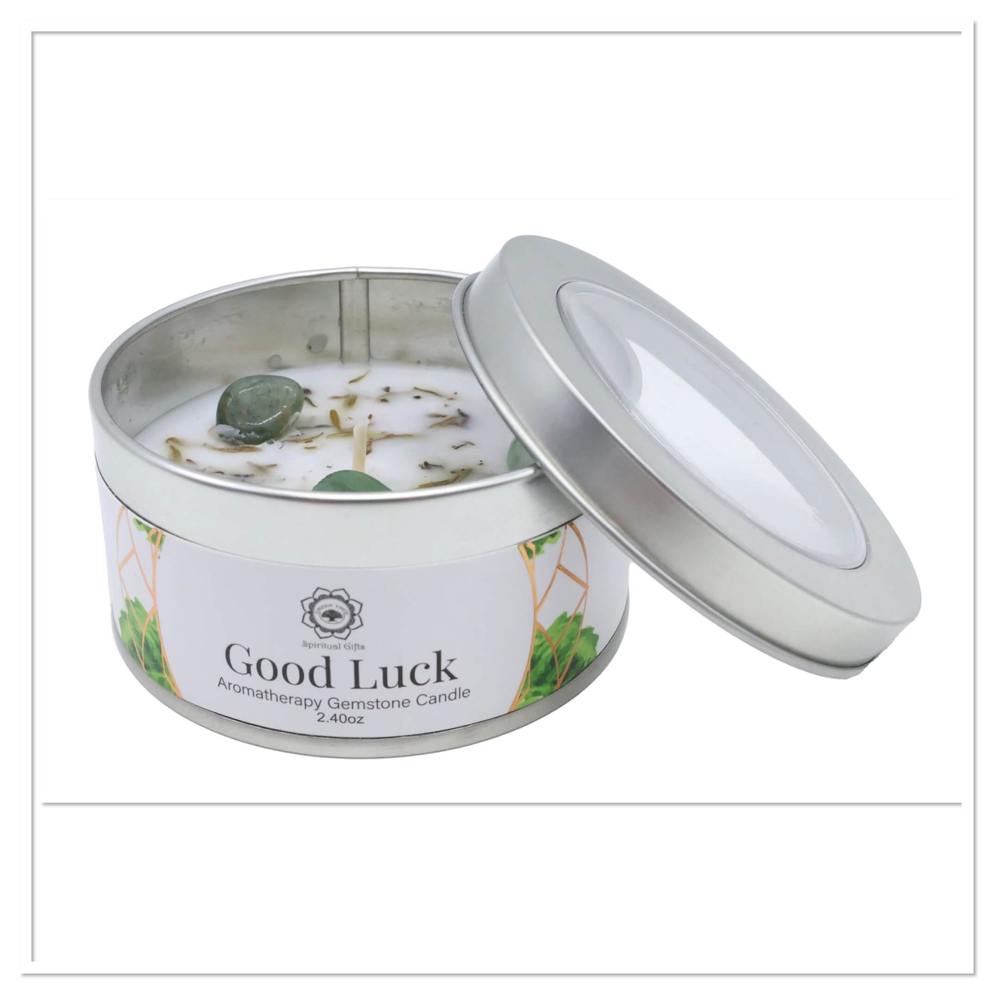 Bougie Patchouli + Pierres d'Aventurine verte = Chance générale