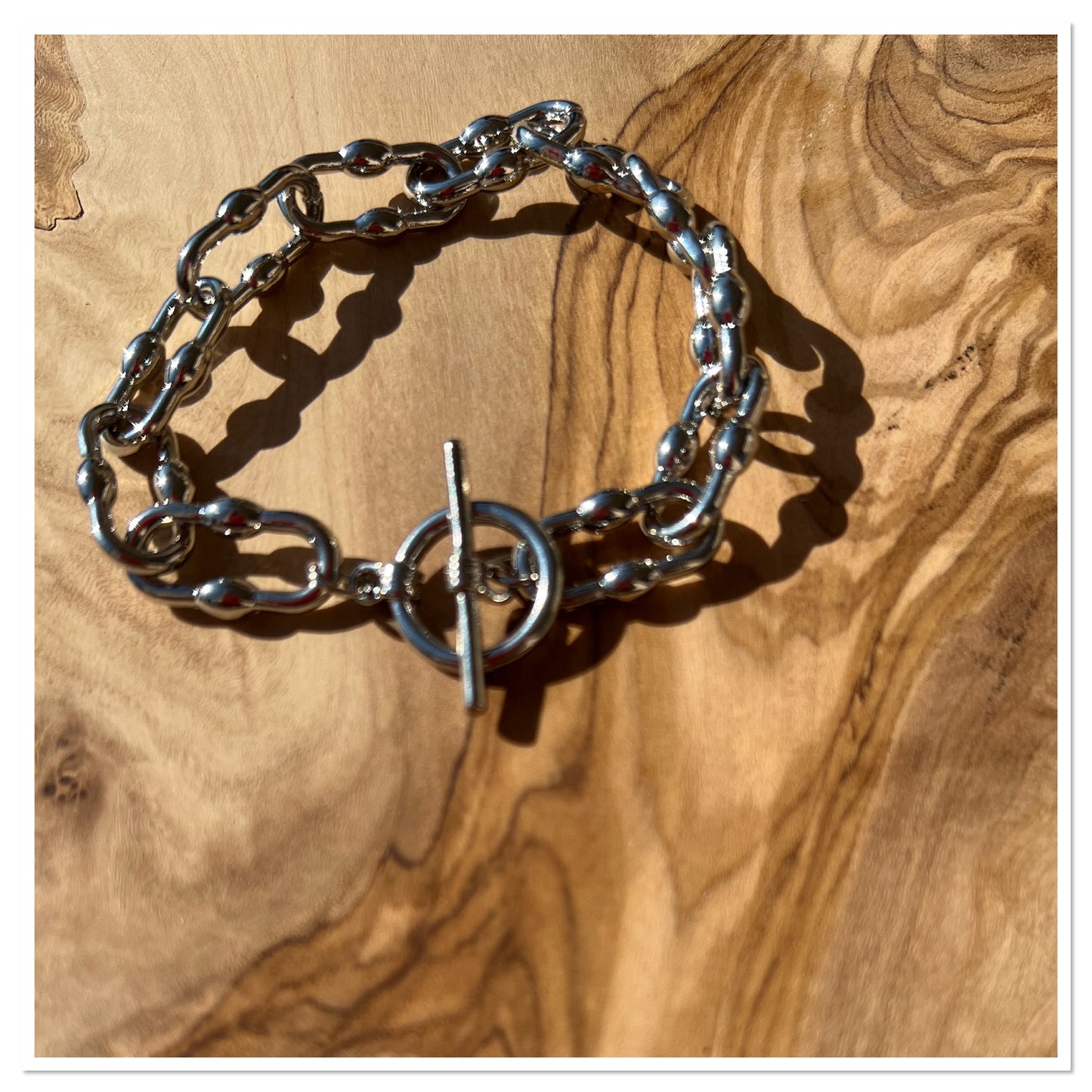 Silver link bracelet
