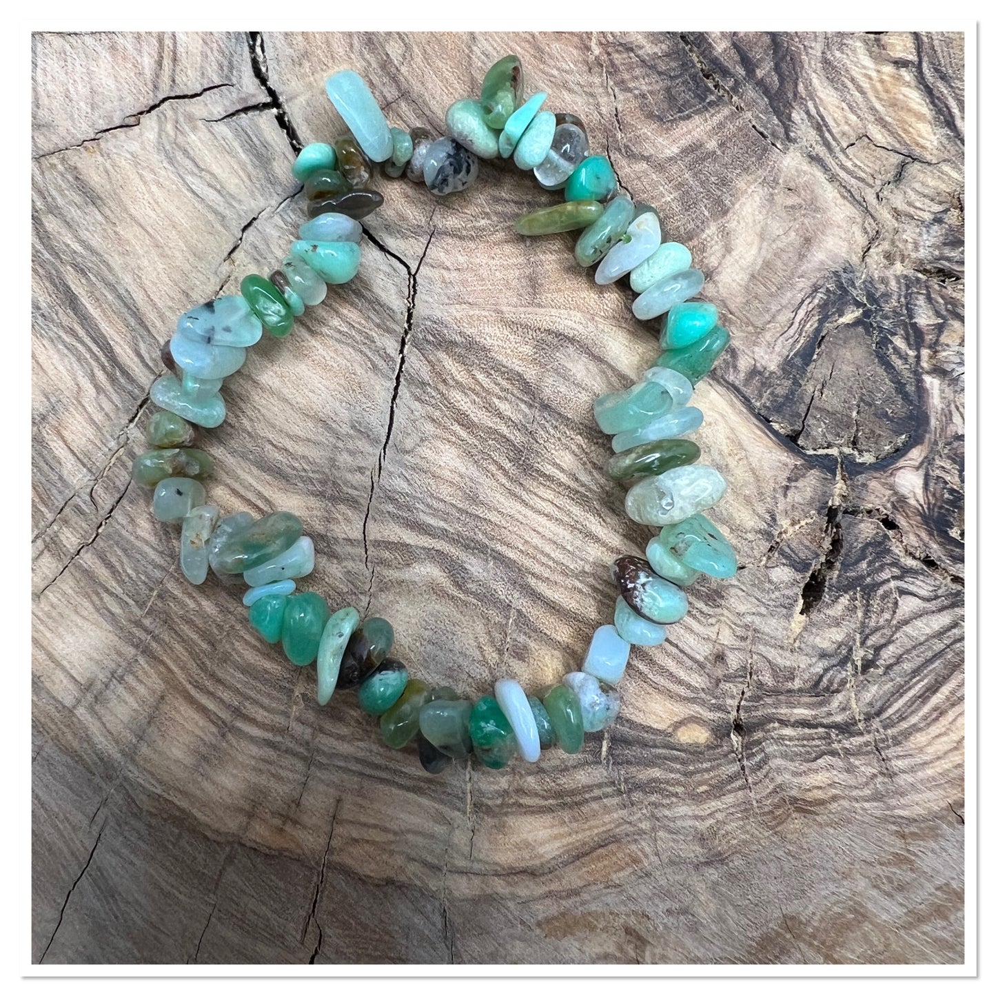 Bracelet baroque Chrysoprase - Pierre du sommeil