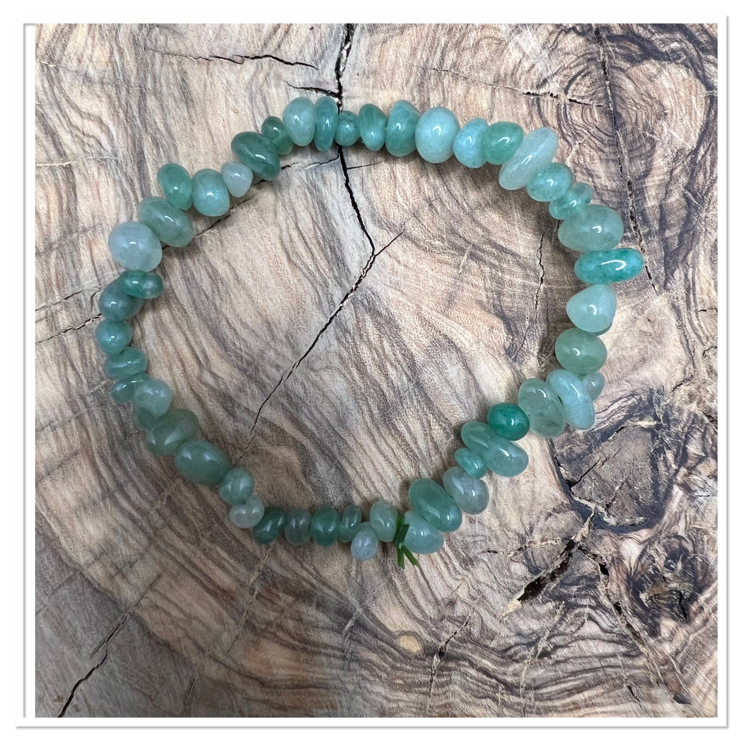 Bracelet baroque aventurine verte - Pierre de la chance