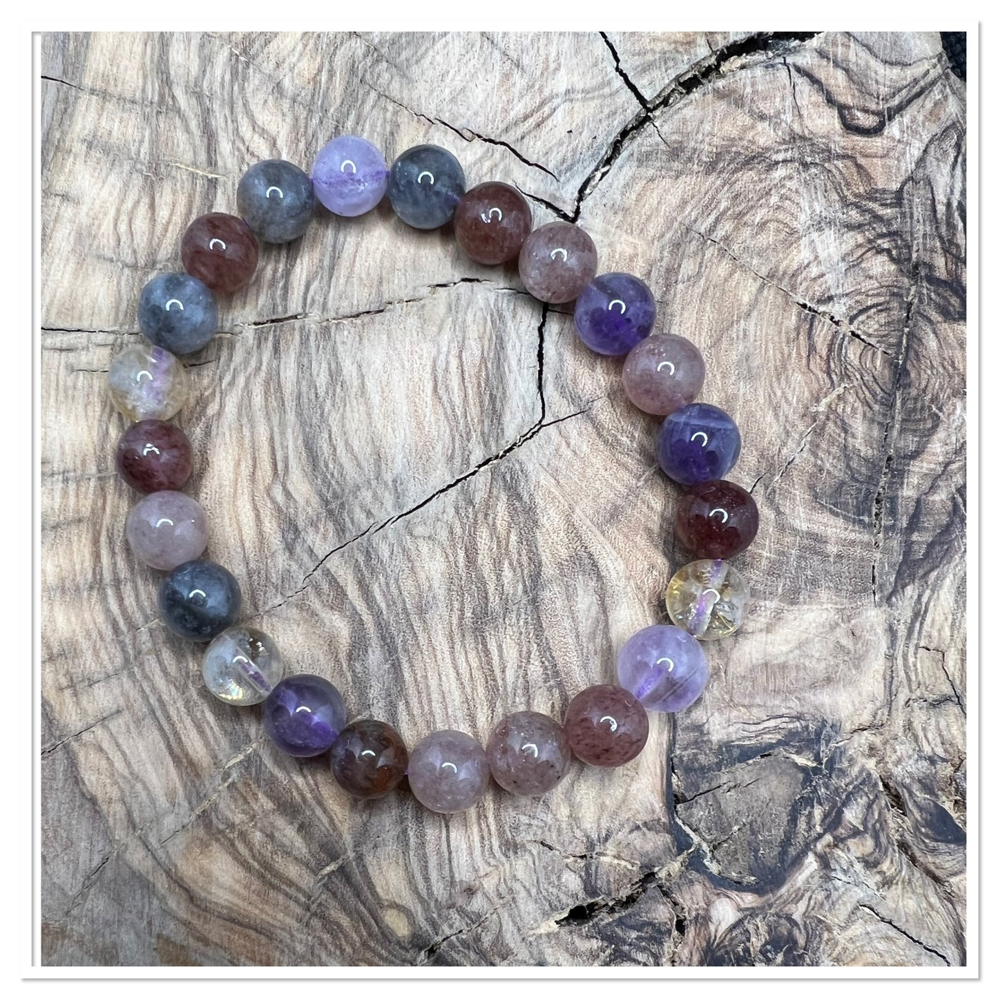 Bracelet Auralite 23 8 mm - Pierre protectrice, calmante et équilibrante