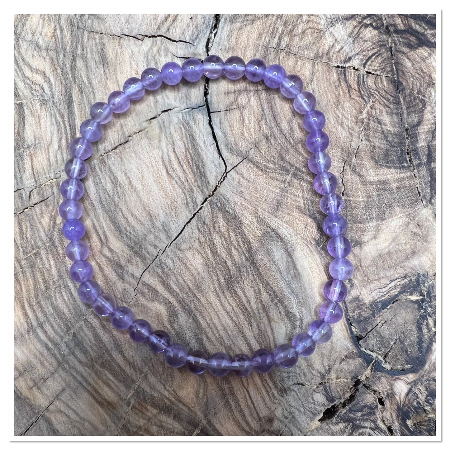 Bracelet améthyste 4mm - bracelet contre les angoisses et le stress