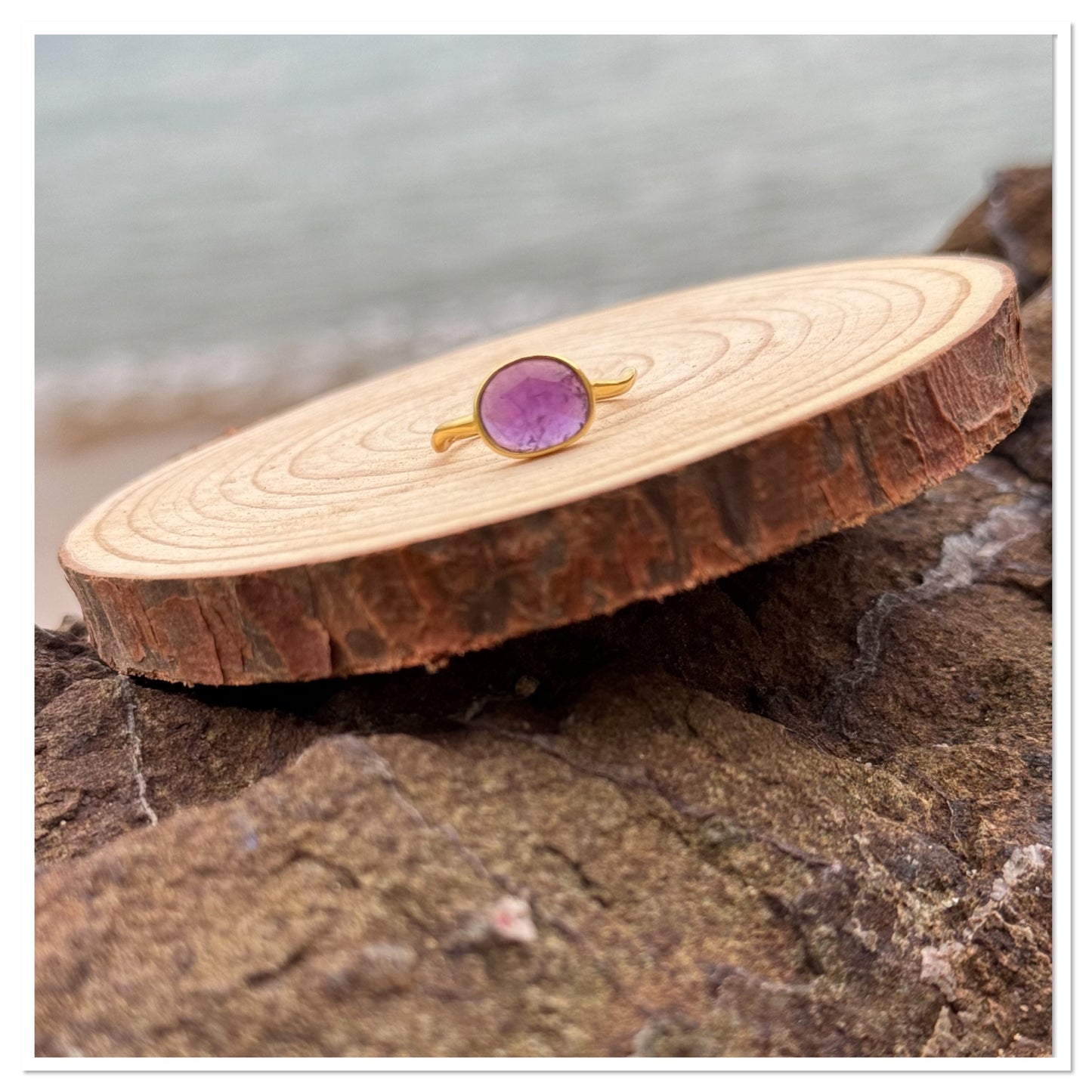 Bague Améthyste - Pierre contre les angoisses et le stress