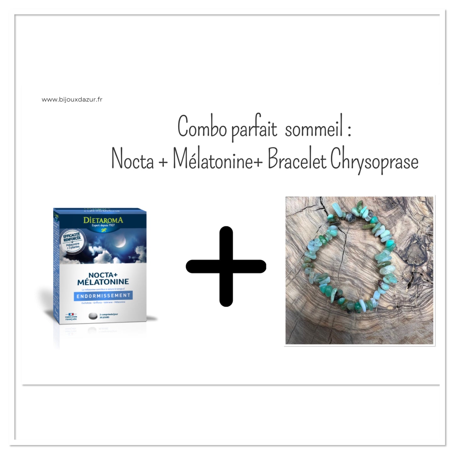 Combo "Sommeil" : Nocta + Mélatonine & Bracelet Chrysoprase