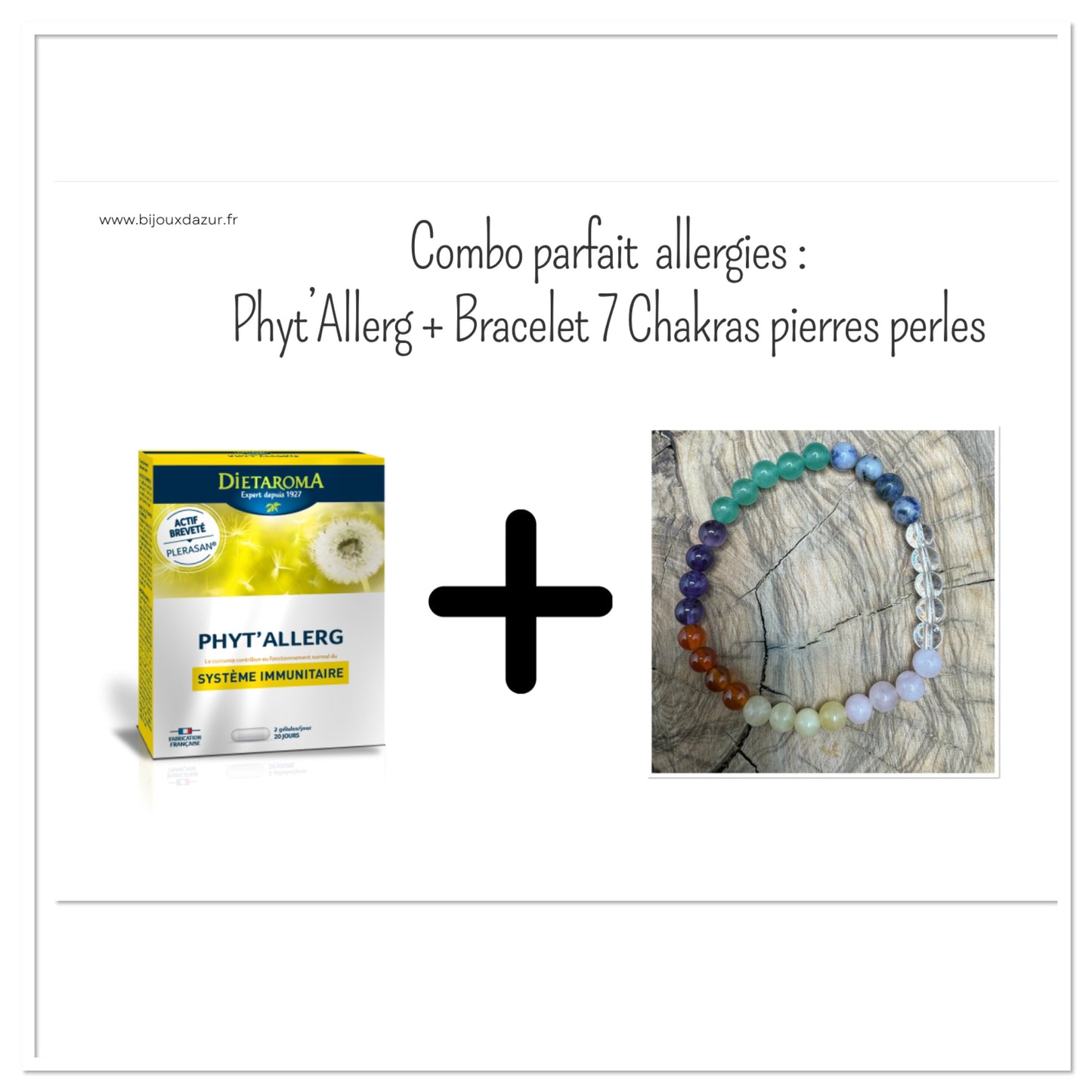 Combo " Allergies - Système immunitaire" : Phyt'Allerg + 7 Chakras Pierres perles
