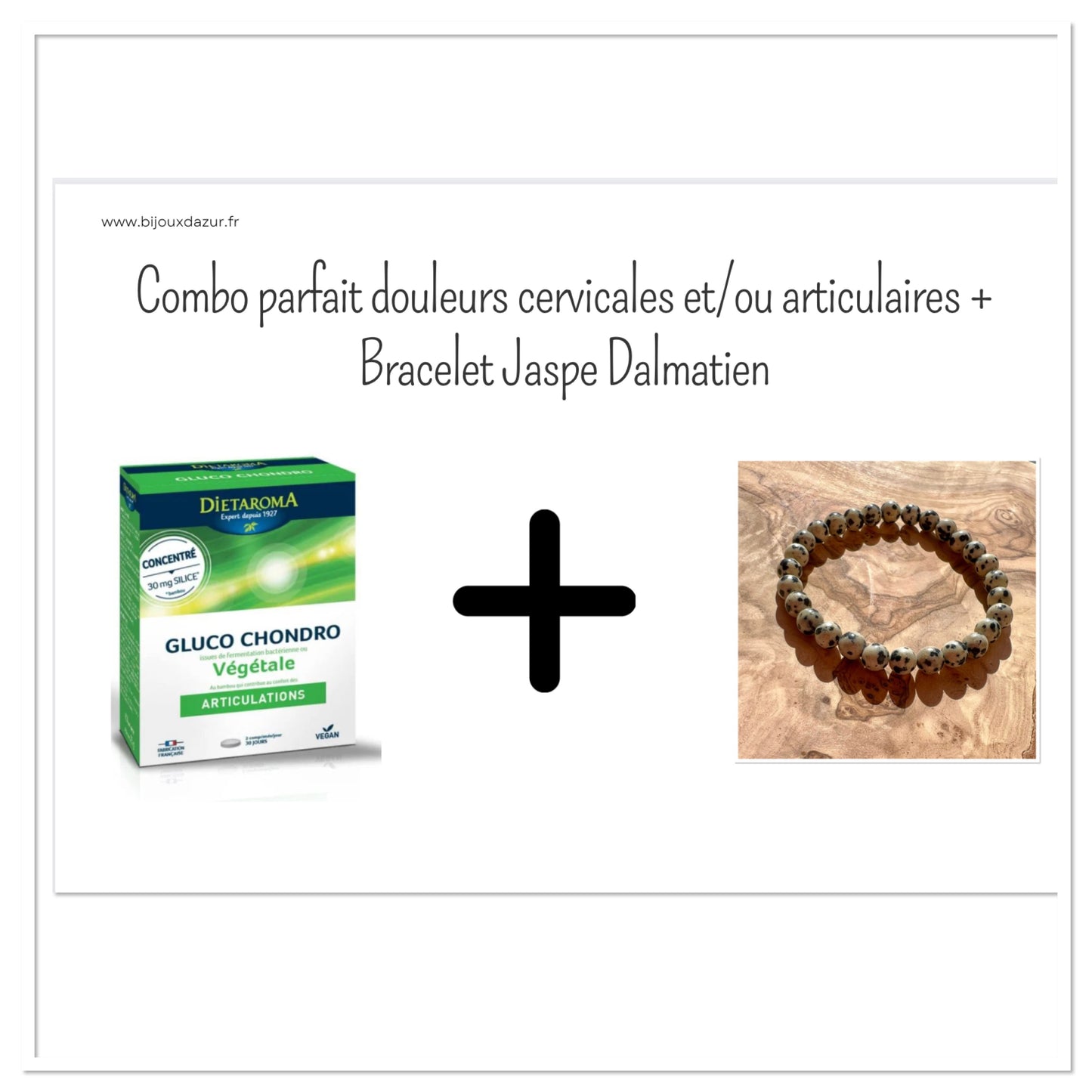 Combo anti-douleurs naturels : Articulior Gluco Chondro Forté + Jaspe dalmatien