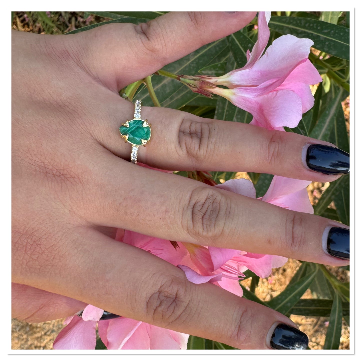 Bague Malachite - Pierre Porte-Bonheur