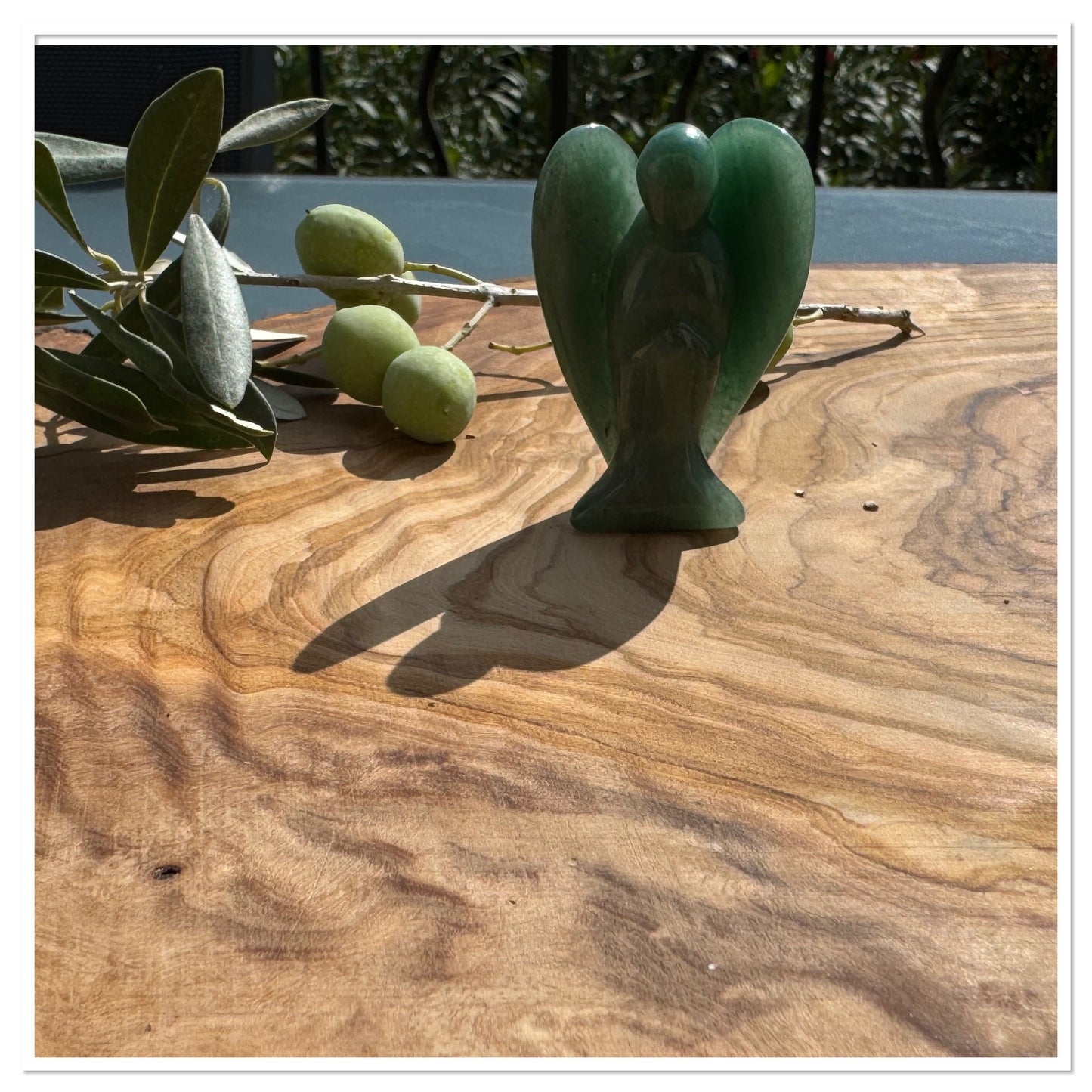 Ange en aventurine verte - Symbole de sérénité et de paix