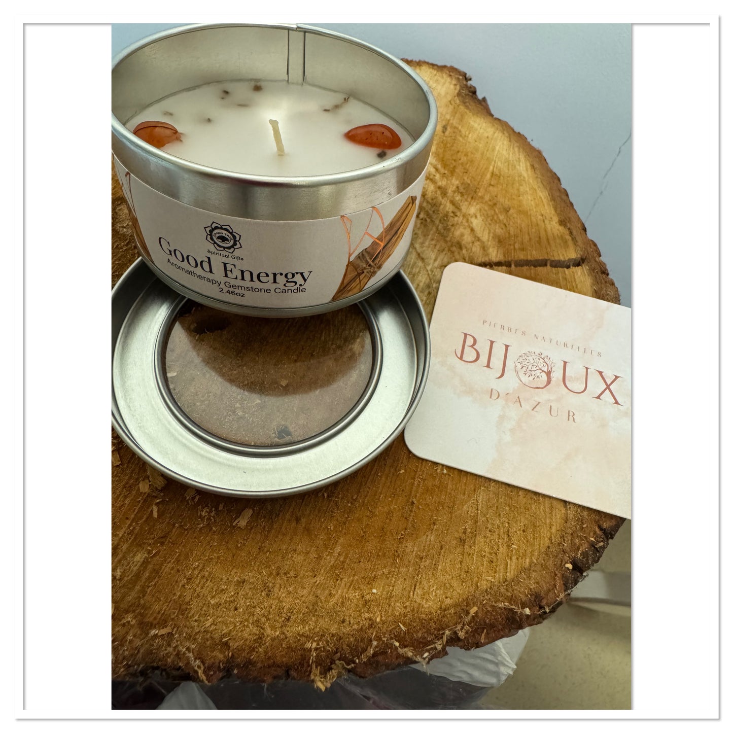 Bougie Palo santo + pierres Cornaline = Pureté de la maison