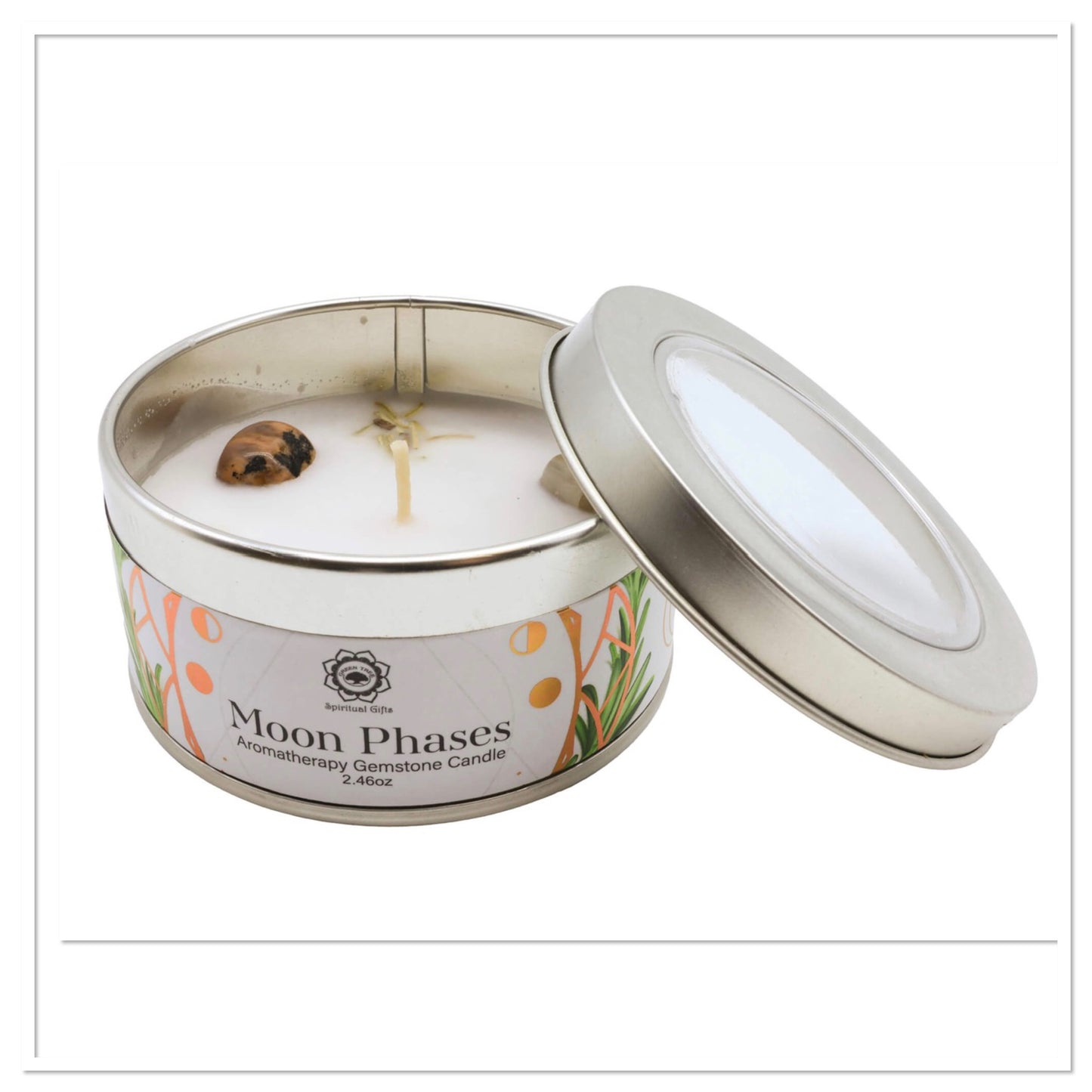 Bougie Ylang-Ylang + pierres « Phases de la Lune » = Fécondité, projets professionnels et personnels