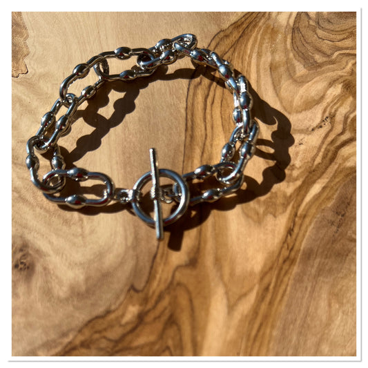Silver link bracelet