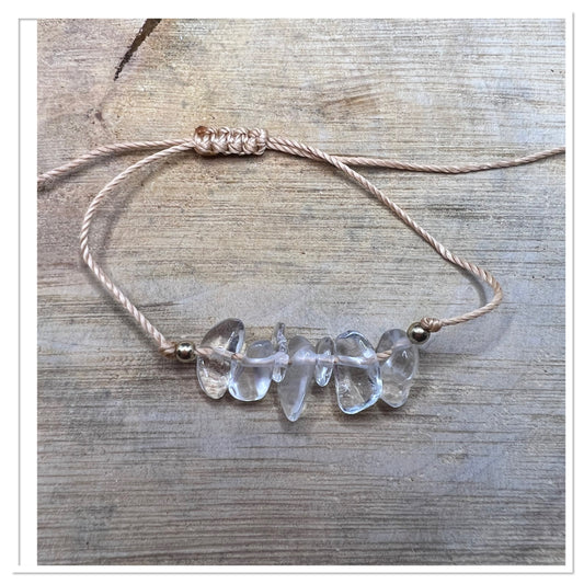 Bracelet cristal de roche - Pierre de la timidité et de la protection