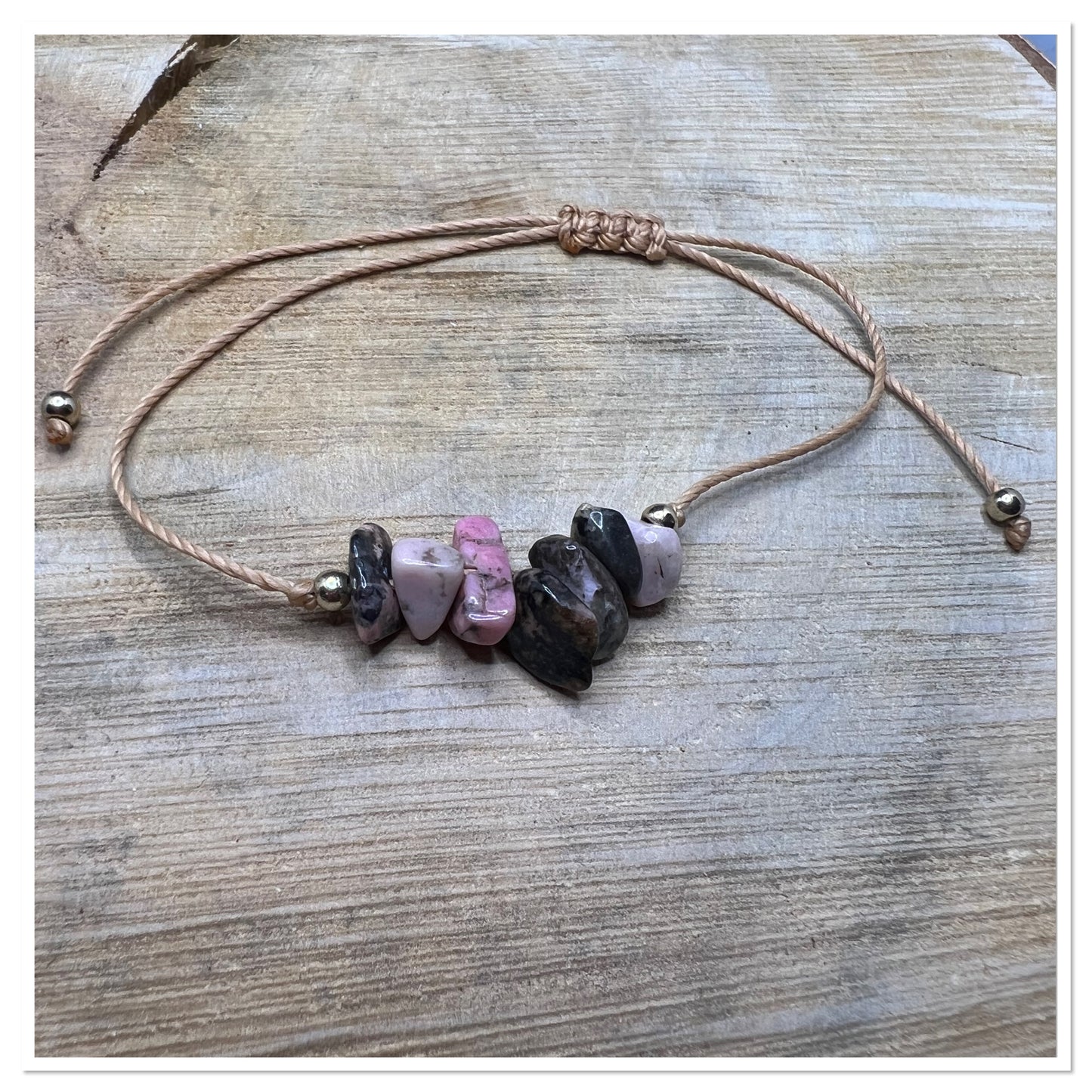 Bracelet rhodonite - Bracelet de l'amour de soi