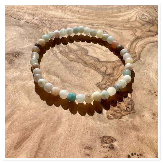 Bracelet Amazonite multi 4 mm - Pierre de la stabilité émotionnelle